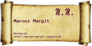 Marosi Margit névjegykártya